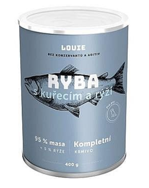Louie Dog ryba s ryžou 400 g
