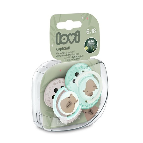 LOVI Cumlík silikónový dynamický Capichill chlapec 6-18m, 2ks