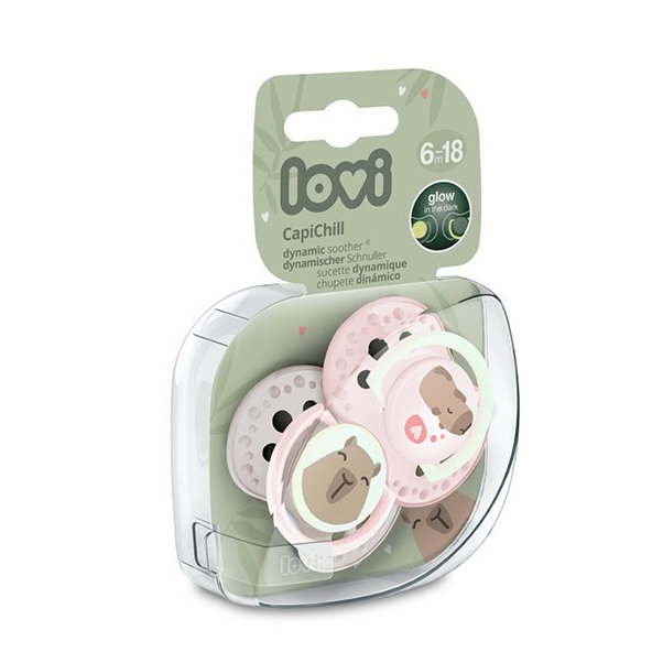 LOVI Cumlík silikónový dynamický Capichill dievča 6-18 m  2ks