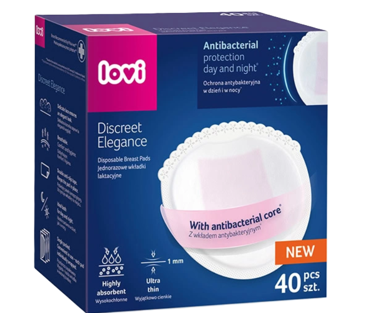 LOVI Discreet Elegance tampóny do podprsenky biele 40 ks