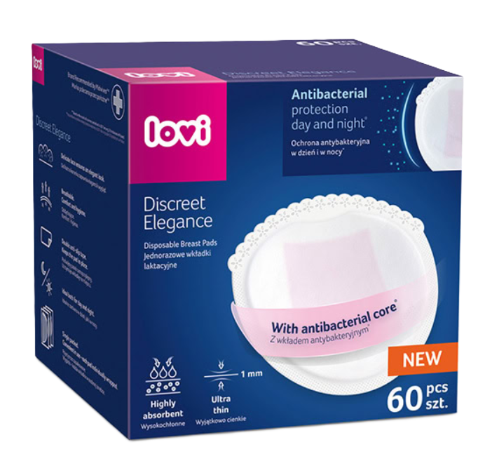 LOVI Discreet Elegance tampóny do podprsenky biele 60 ks