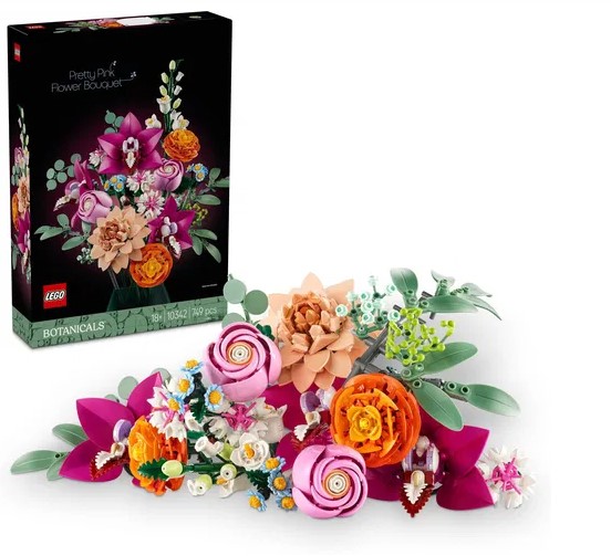 LEGO Botanicals Krásna kytica rúžových kvetov 10342