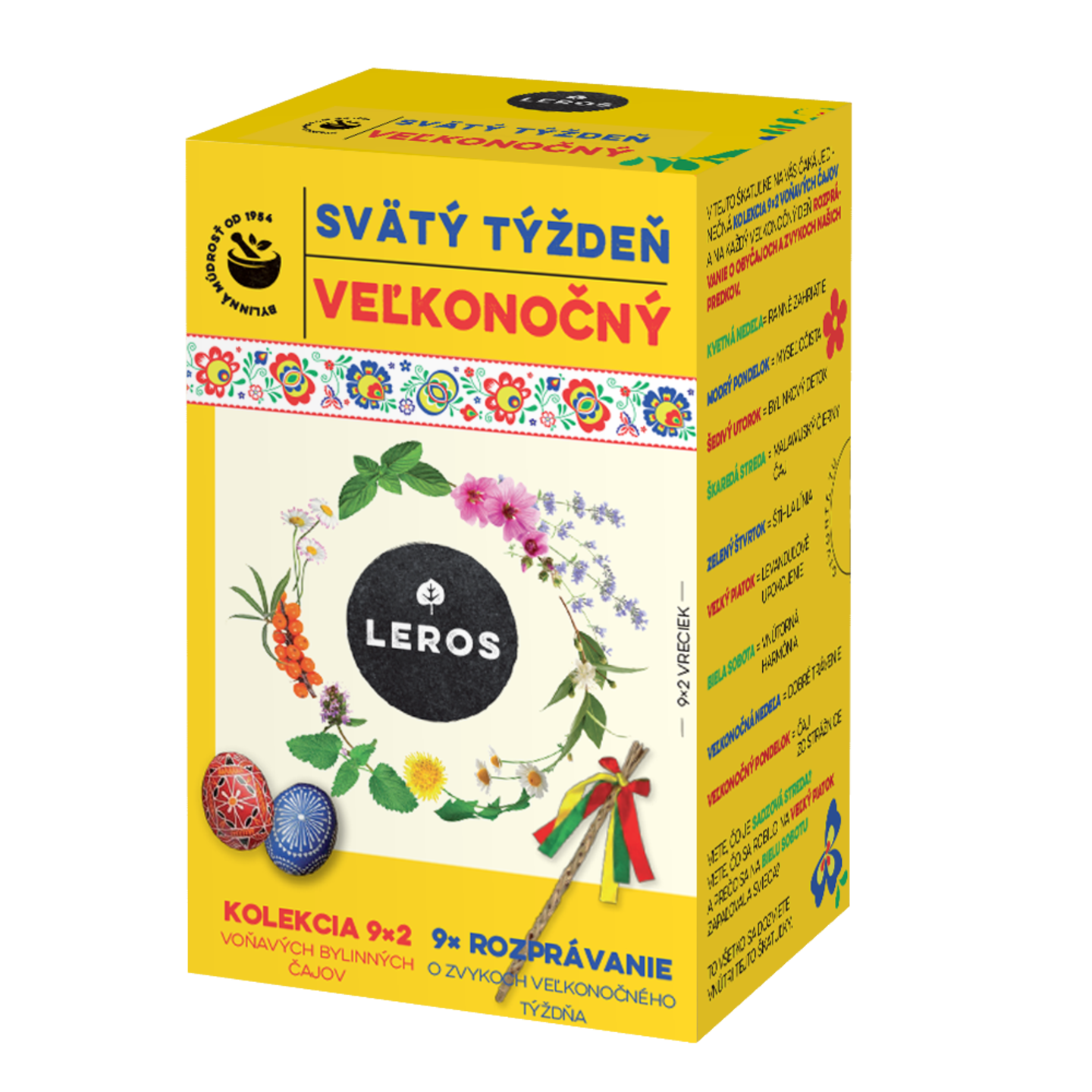 LEROS Svätý týždeň Veľkonočný kolekcia 9x2 vrecúšok