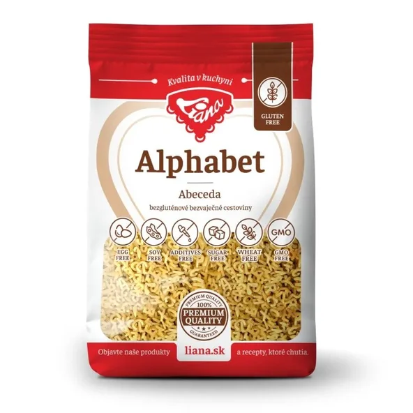 Liana Alphabet Abeceda cestoviny bezgluténové 200 g