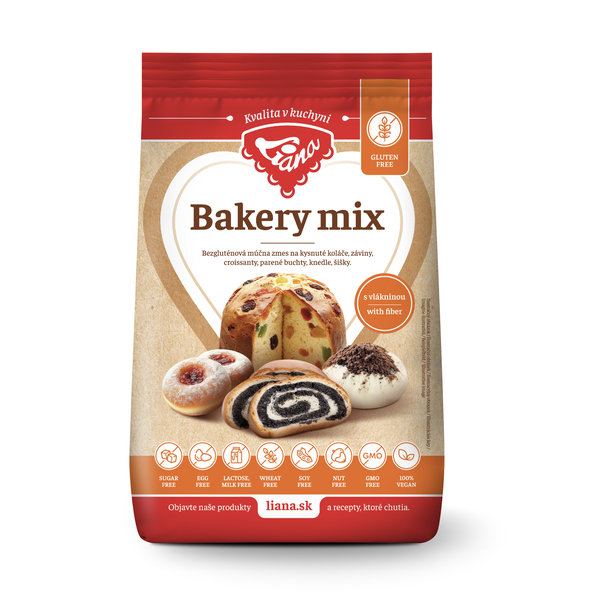 Liana Bakery mix bezgluténová zmes na kysnuté cesto 1000 g