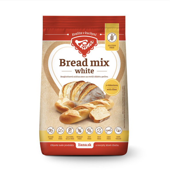 Liana Bread mix white bezgluténová zmes na chlieb a pečivo 1000 g