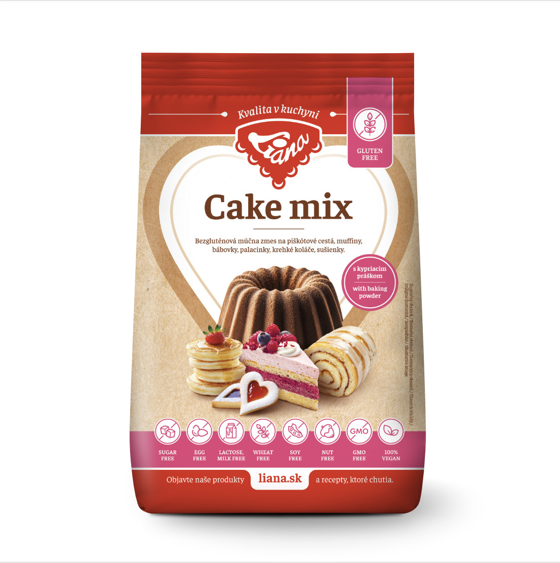 Liana Cake Mix bezgluténová piškótová zmes 1000 g