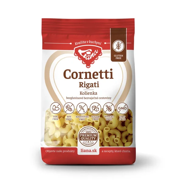 Liana Cornetti Rigati Kolienka cestoviny bezgluténové 200 g