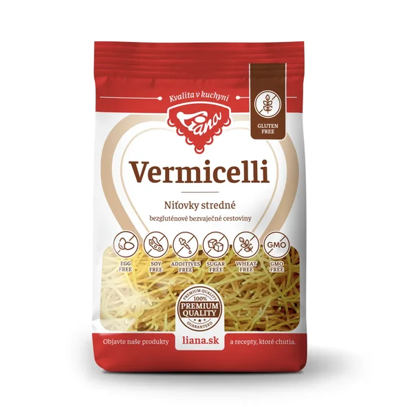 Liana Vermicelli Niťovky stredné cestoviny bezlepkové 200 g