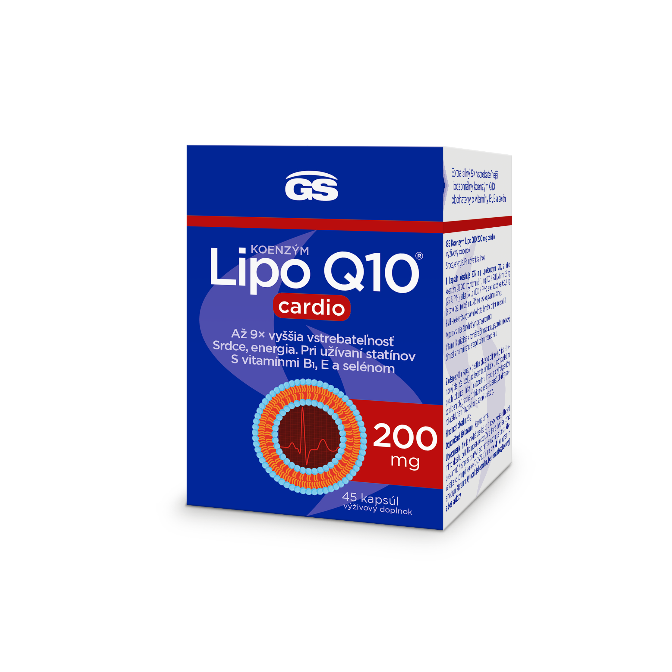 GS Koenzým Lipo Q10 200 mg cardio 45 kapsúl kúpite na Najlekaren.eu