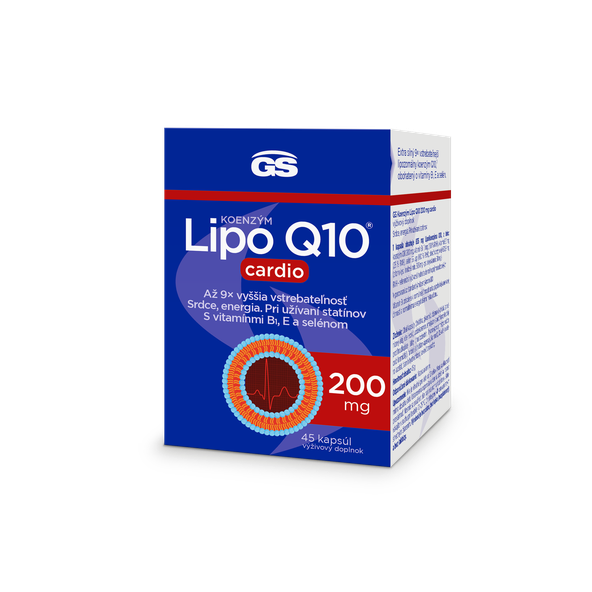GS Koenzým Lipo Q10 200 mg cardio 45 kapsúl