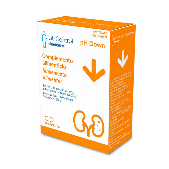 Lit-Control® pH Down na podpornú liečbu obličkových kameňov 60cps