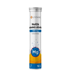 LIVSANE Horčík vysoká dávka 500 mg limetka 12 šumivých tabliet