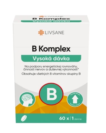 Livsane B komplex vysoká dávka 60 tabliet