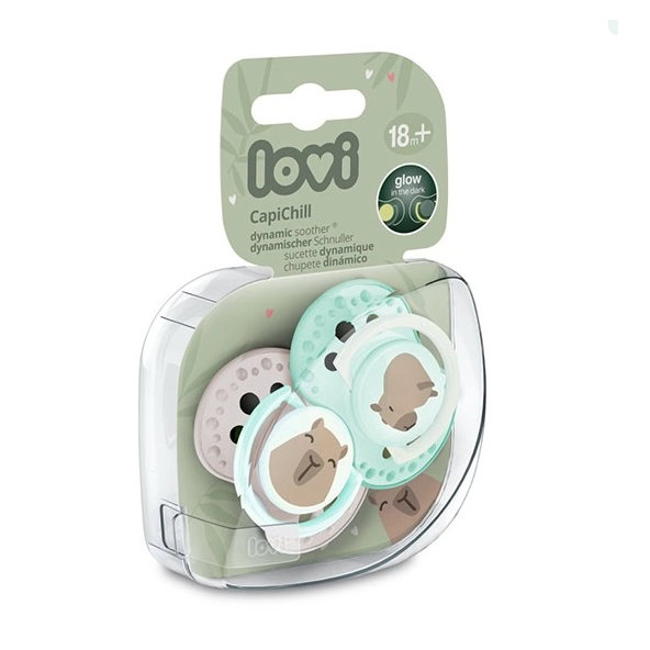 LOVI Cumlík silikónový dynamický Capichill chlapec 18m+, 2ks