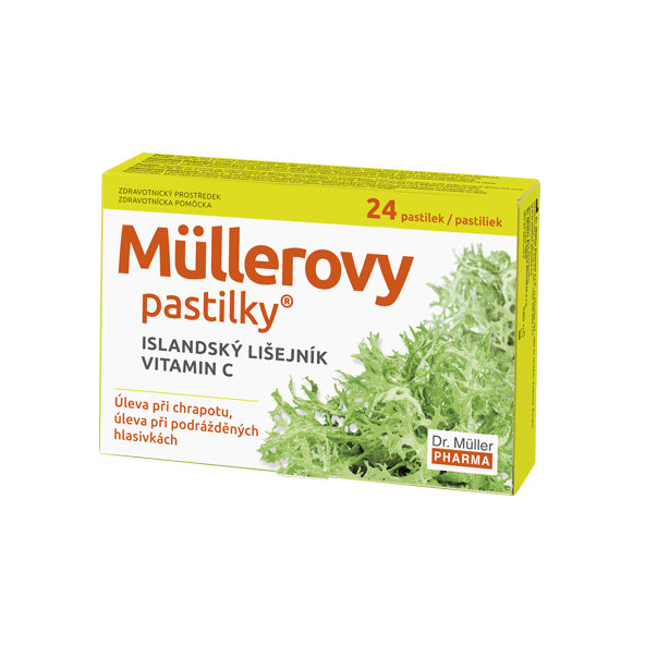 Müllerove pastilky s islandským lišajníkom a vitamínom C 24 ks