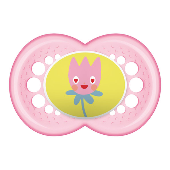 MAM Cumlík Original 16m+, silikón ružová kytka