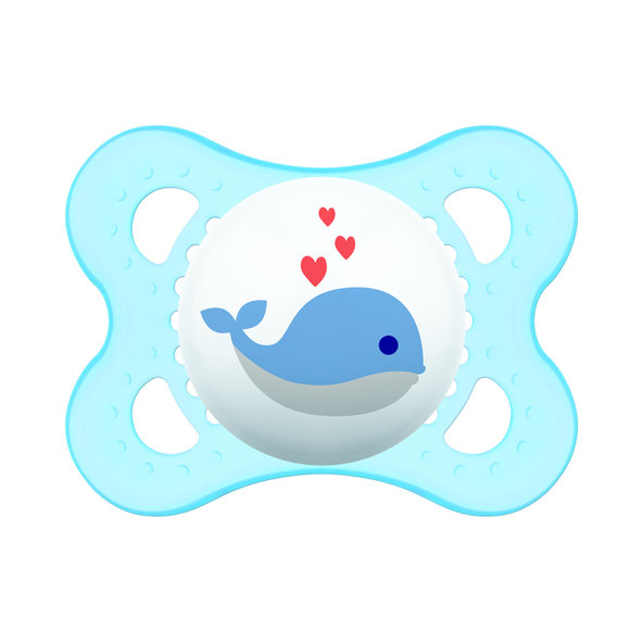 MAM Cumlík Deep sea 0-6 m, silikón modrá veľryba