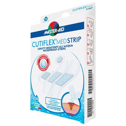 MASTER AID CUTIFLEX MED STRIP Náplasti transparentné sterilné do vody 4 veľkosti 20ks