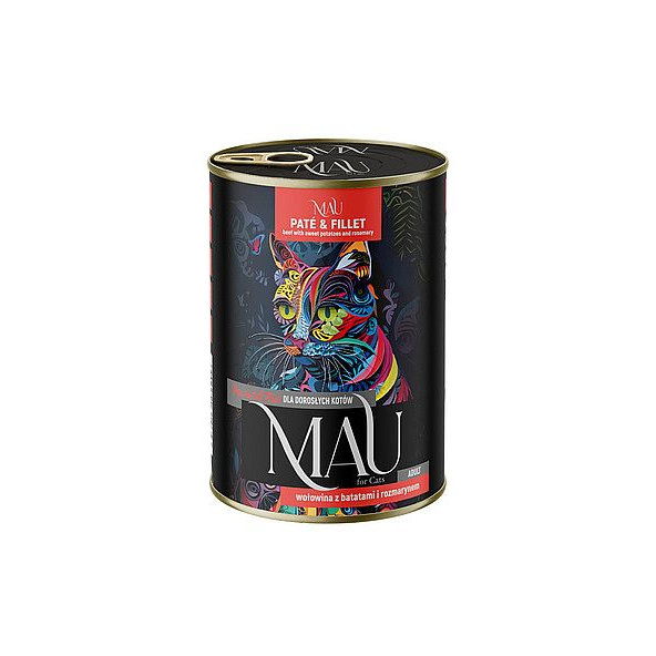 MAU Paté & Filet konzerva s hovädzím, batatmi a rozmarínom 400 g