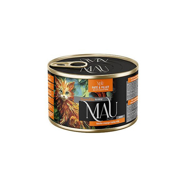 MAU Paté & Fillet Junior konzerva s kačacím, mangom a šípkami 185 g