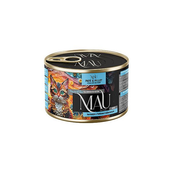 MAU Paté & Fillet konzerva s karmazínom a fialkou trojfarebnou 185 g