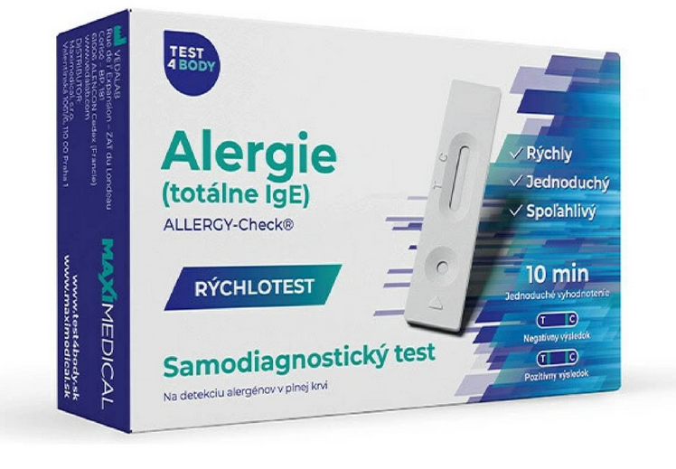 Test4Body Alergie samodiagnostický rychlotest z krve celkové lgE