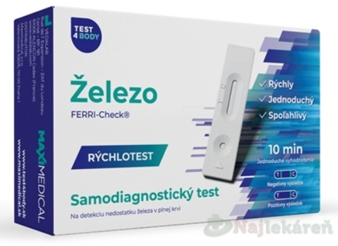 MAXIMEDICAL Rýchlotest Železo samodiagnostický test z krvi 1 set