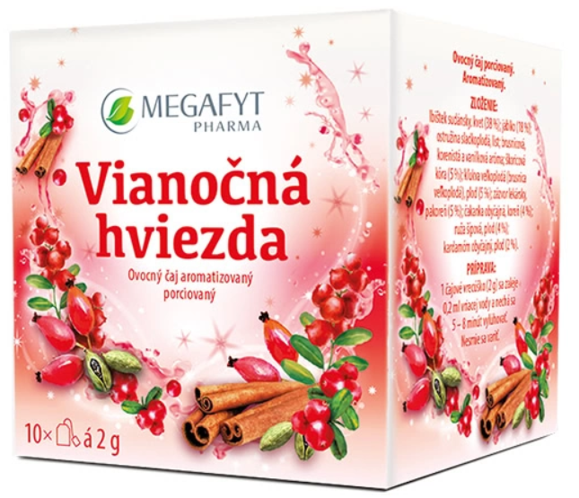 MEGAFYT Vianočná hviezda ovocný čaj aromatizovaný porciovaný 10x2g kúpite na Najlekaren.eu