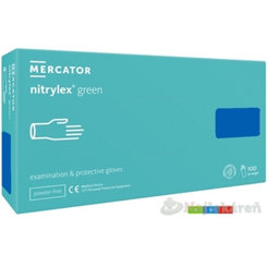 MERCATOR Nitrilové rukavice M mentolové nesterilné nepudrované 100ks