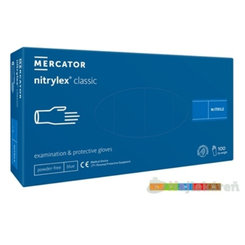 MERCATOR nitrylex classic Nitrilové rukavice L modré nesterilné nepudrované 100ks