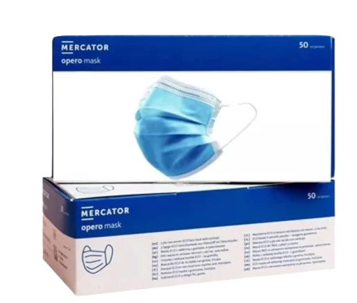 E-shop MERCATOR opero mask Rúško zdravotnícke modré 50 ks