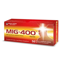 MIG-400 na bolesť a horúčku 50 tabliet
