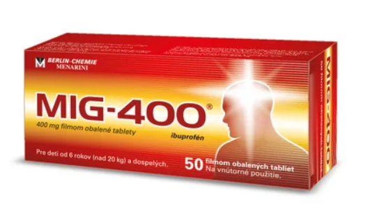 MIG-400 na bolesť a horúčku 50 tabliet