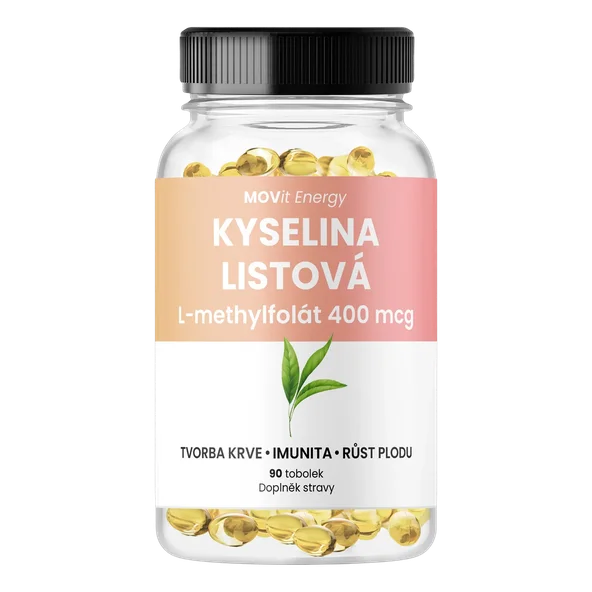 MOVit Energy Kyselina listová L-metylfolát 400 μg 90 kapsúl