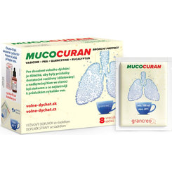 MUCOCURAN výživový doplnok pri strate hlasu 8 vrecúšok
