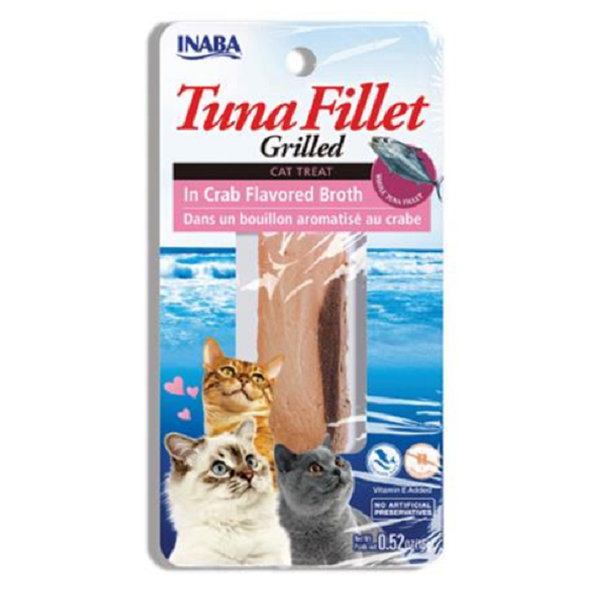 Maškrta pre mačky Inaba Churu Grilled cat Tuniak v krabom vývare 15g