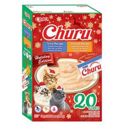 Maškrty pre mačky Inaba Churu Cat Vianočný Gift Box Tuniak & Kura 20túb, 280g