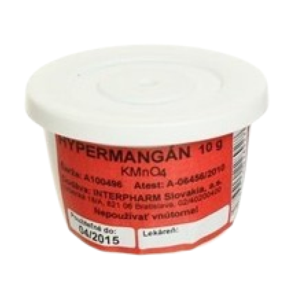 Manganistan draselný - Hypermangán na čistenie a hojenie rán 10 g