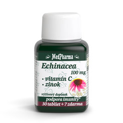MedPharma ECHINACEA 100MG, VITAMÍN C, ZINOK tablety 30+7 zadarmo