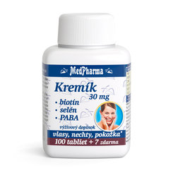 MedPharma KREMÍK 30mg+Biotín+Selén+PABA tablety 100+7 zadarmo