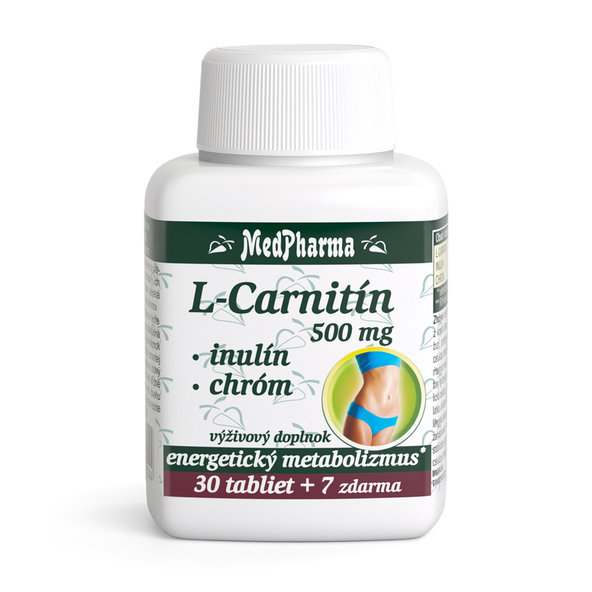 MedPharma L-CARNITÍN 500 MG + INULÍN + CHRÓM tablety 30+7 zadarmo