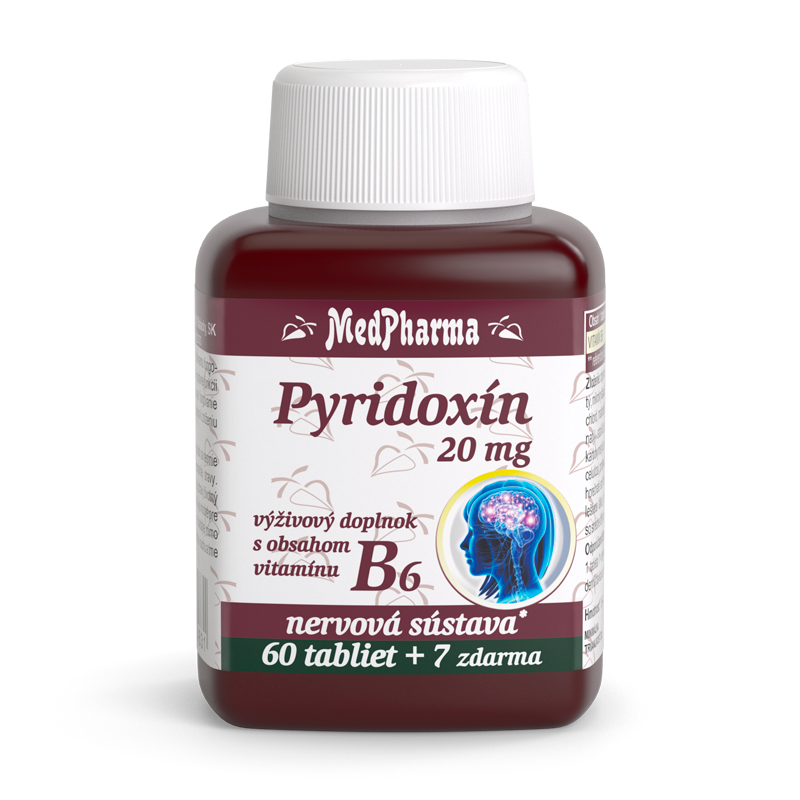 Pyrodoc Injection MedPharma PYRIDOXÍN 20 mg (vitamín B6) tablety 60+7 zadarmo | Najlekáreň.eu
