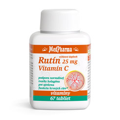 MedPharma RUTÍN 25 mg + Vitamín C 100 mg 67 tabliet