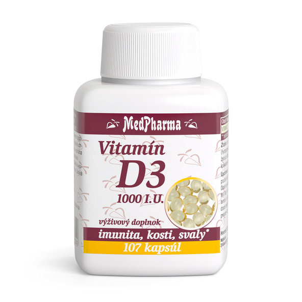 MedPharma Vitamín D3 1000 I.U. 107 kapsúl