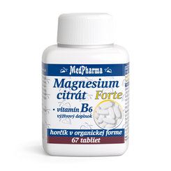 Medpharma Magnesium citrát forte + vitamín B6 67 tabliet