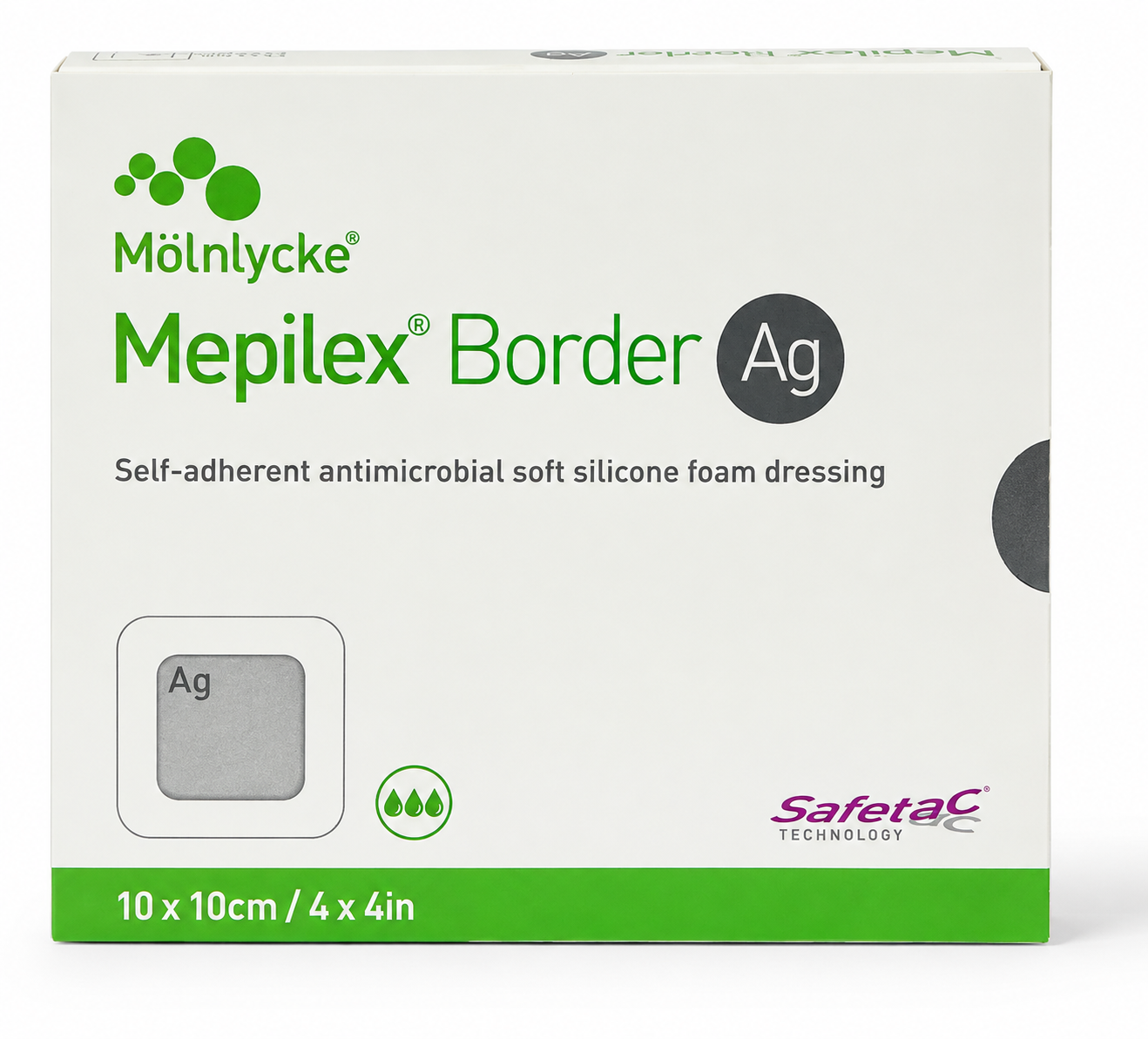 Mepilex Border Flex Lite 10 x 10 cm samolepivé krytie na rany, silikónové 5 ks