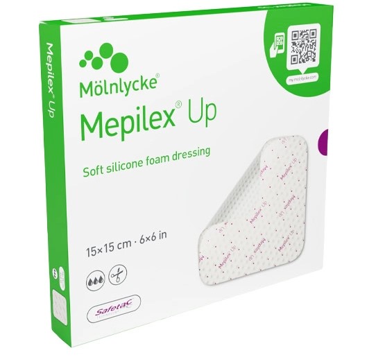 Mepilex UP 15x15cm obväz penový silikónový 5ks
