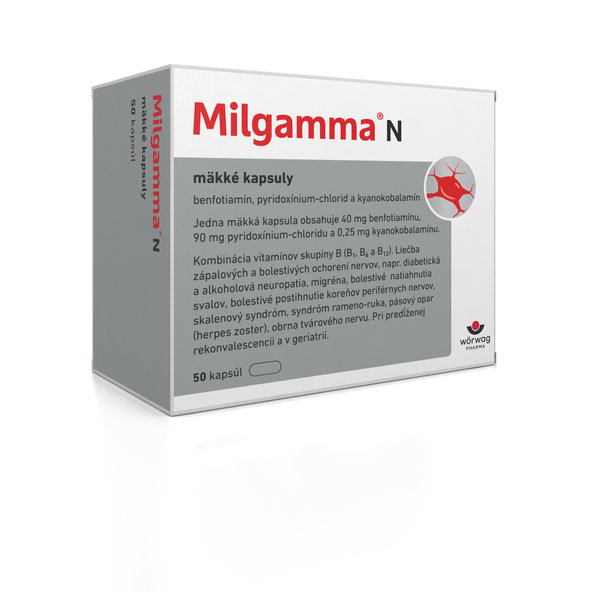 Milgamma N proti bolesti chrbta 50 kapsúl