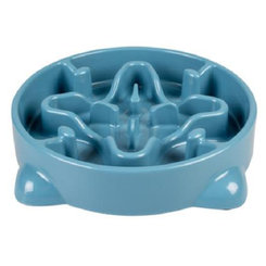 Miska DUVO+ na pomalé jedenie, modrá 700ml - M - 25,5x25,5x5cm
